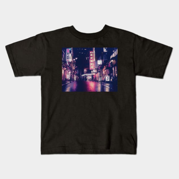 Tokyo Streets #2 (Anime Style) Kids T-Shirt by World Wonder